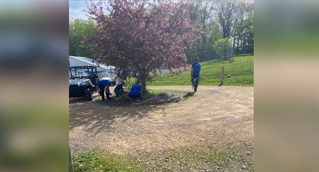 Above: Polaris employees on location at Home for Life® 