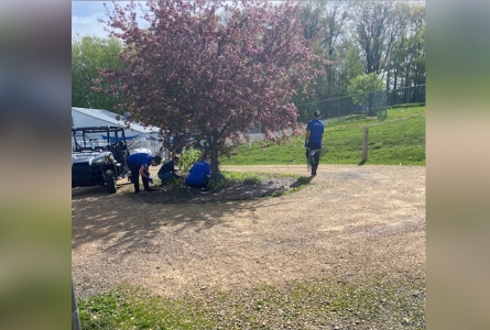 Above: Polaris employees on location at Home for Life® 